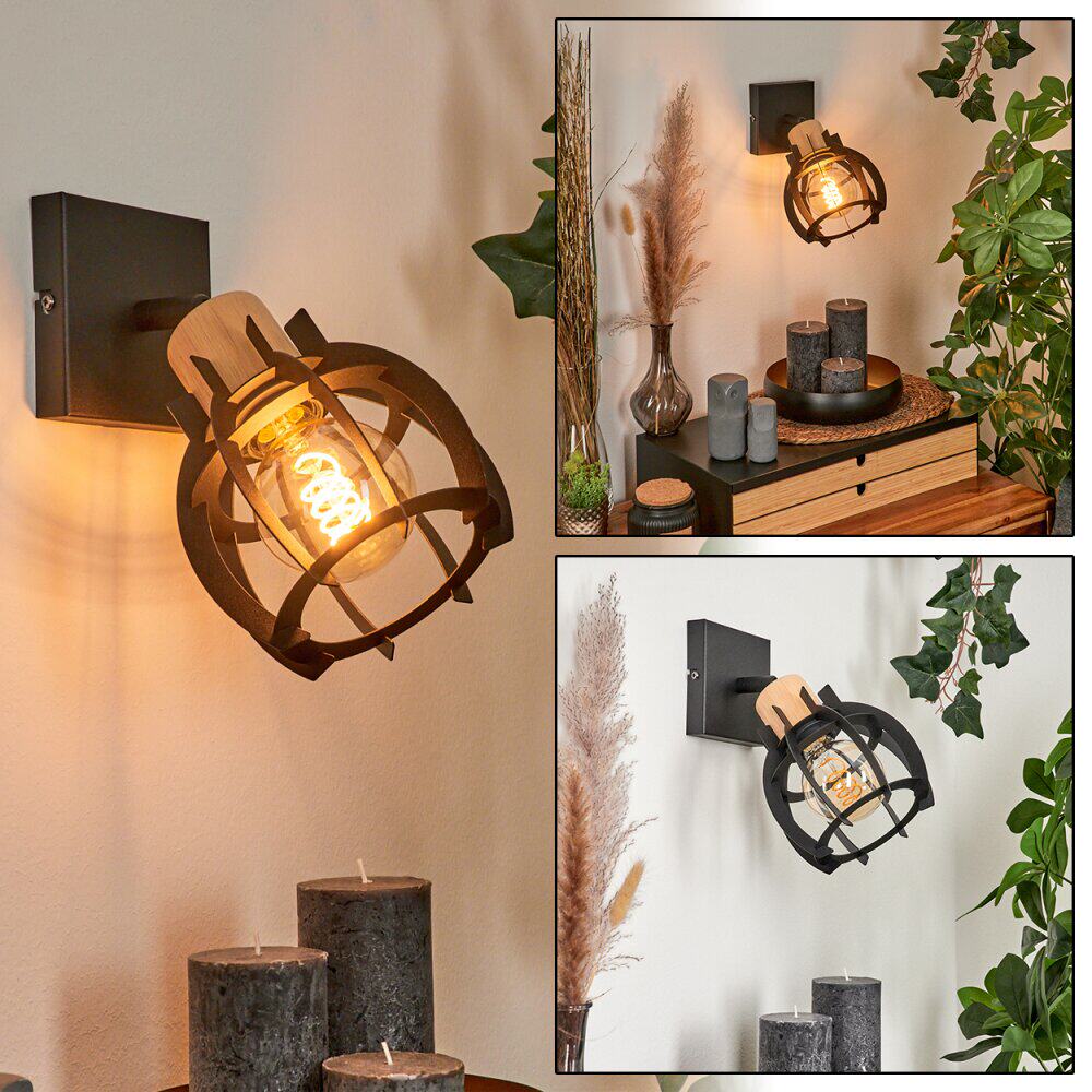 工业风复古壁灯LED灯泡铁艺笼子造型阳台过道卧室墙壁灯