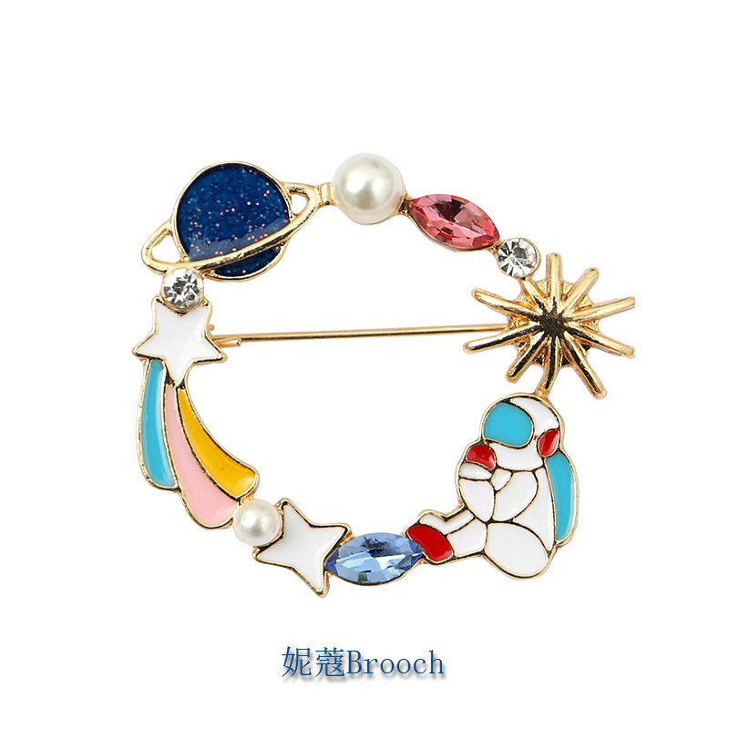 宇航员胸针个性创意百搭男女同款胸花衣服围脖等饰礼品金属别针