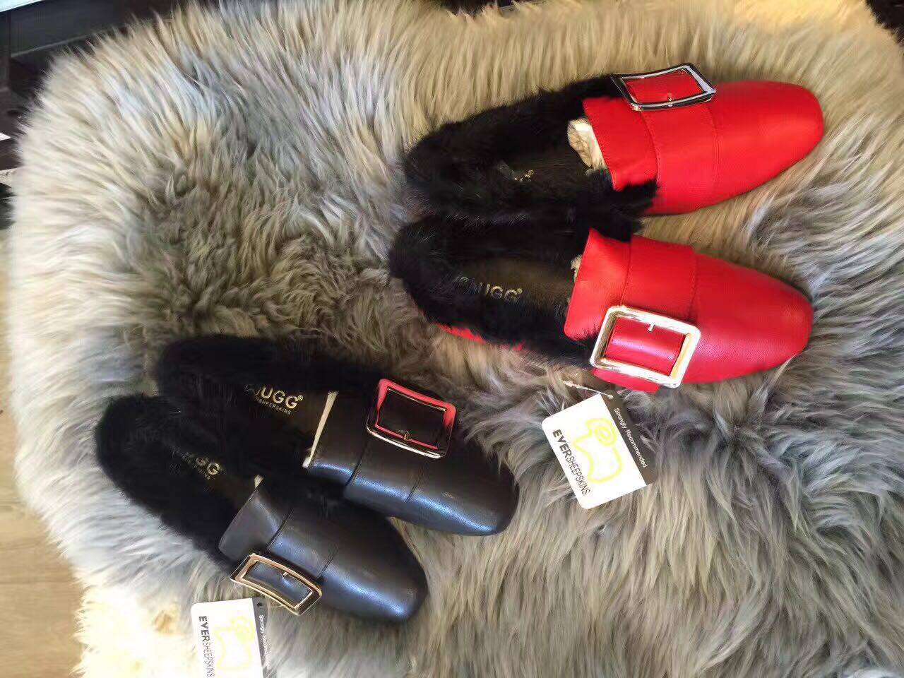 【澳洲直邮】Mia11689 金属方扣 水貂毛 小羊皮真皮内里在类目 女鞋, 低帮鞋中 - 来自Buy2taobao.com提供专业的淘宝代购服务