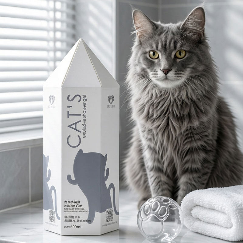PETWISH缅因猫专用沐浴露猫咪宠物杀菌除螨柔顺亮毛洗澡香波浴液