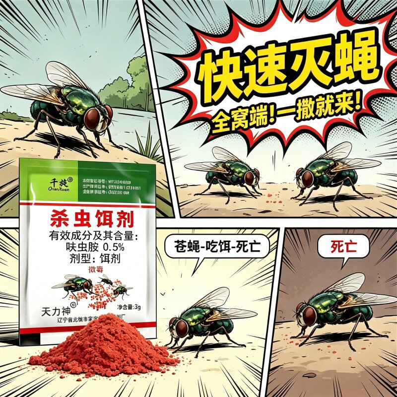 【3秒灭蝇】引诱式杀蝇饵剂专杀苍蝇药家用厨房饭店室内外灭蝇王
