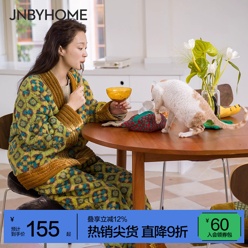 JNBYHOME米泡绒印花家居服情侣