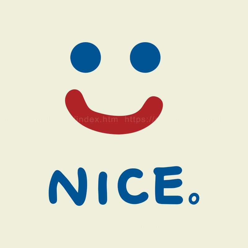 NICE可爱卡通笑脸潮流复古微笑