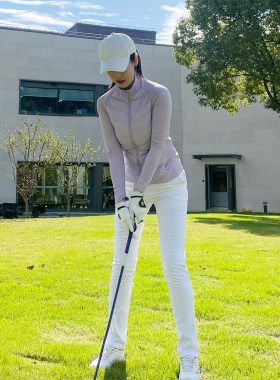 MG高尔夫女服装25新羽绒服秋冬保暖修身显瘦运动白鹅绒羽绒服外套