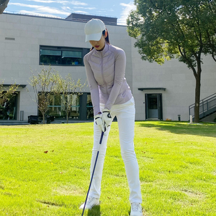 MG高尔夫女服装25新羽绒服秋冬保暖修身显瘦运动白鹅绒羽绒服外套