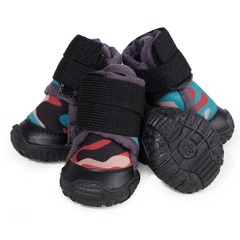 狗狗鞋子保暖耐磨秋冬季脚套柯基金毛拉布拉多中大型犬户外运动鞋