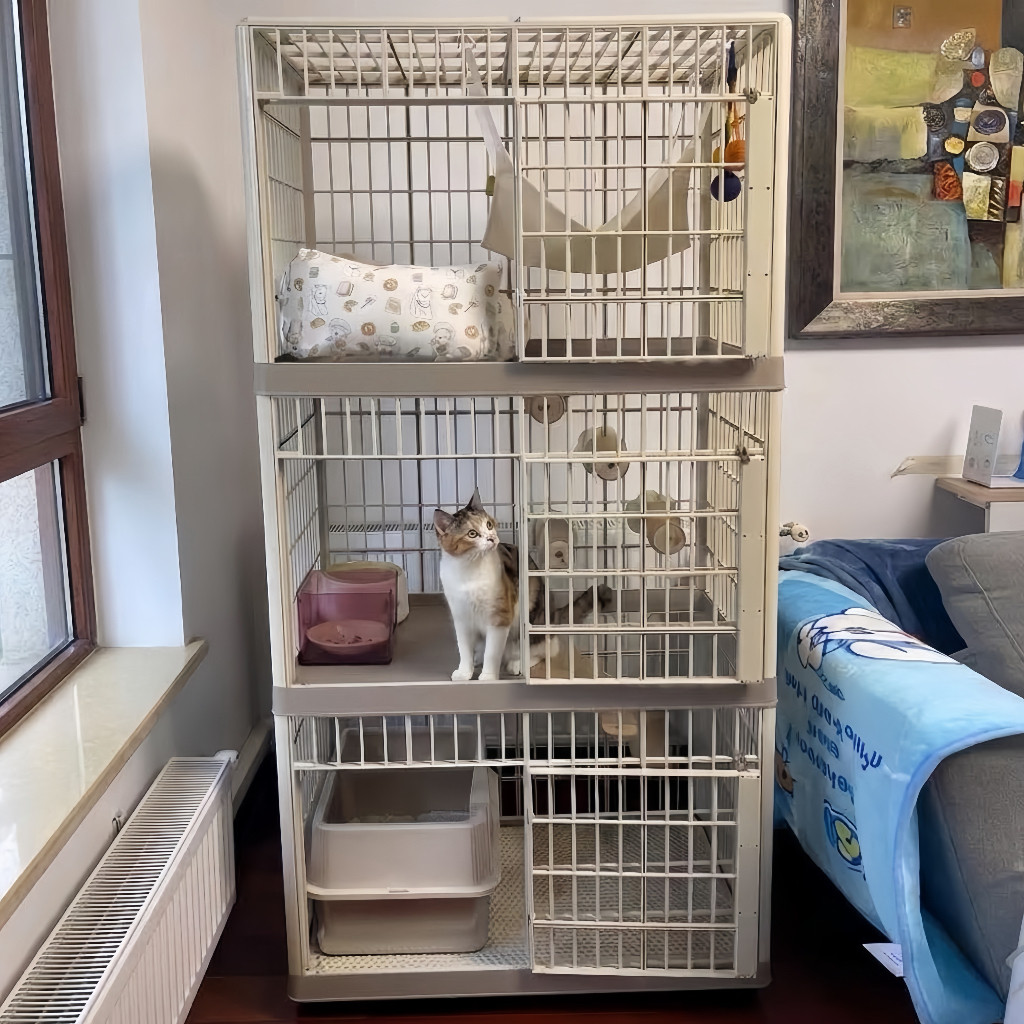 爱丽思家用双层猫笼爱丽丝室内树脂笼子超大别墅自由空间宠物猫屋