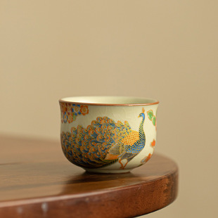 景德镇汝窑茶杯陶瓷茶具主人杯客杯开片可养单杯品茗杯功夫茶具