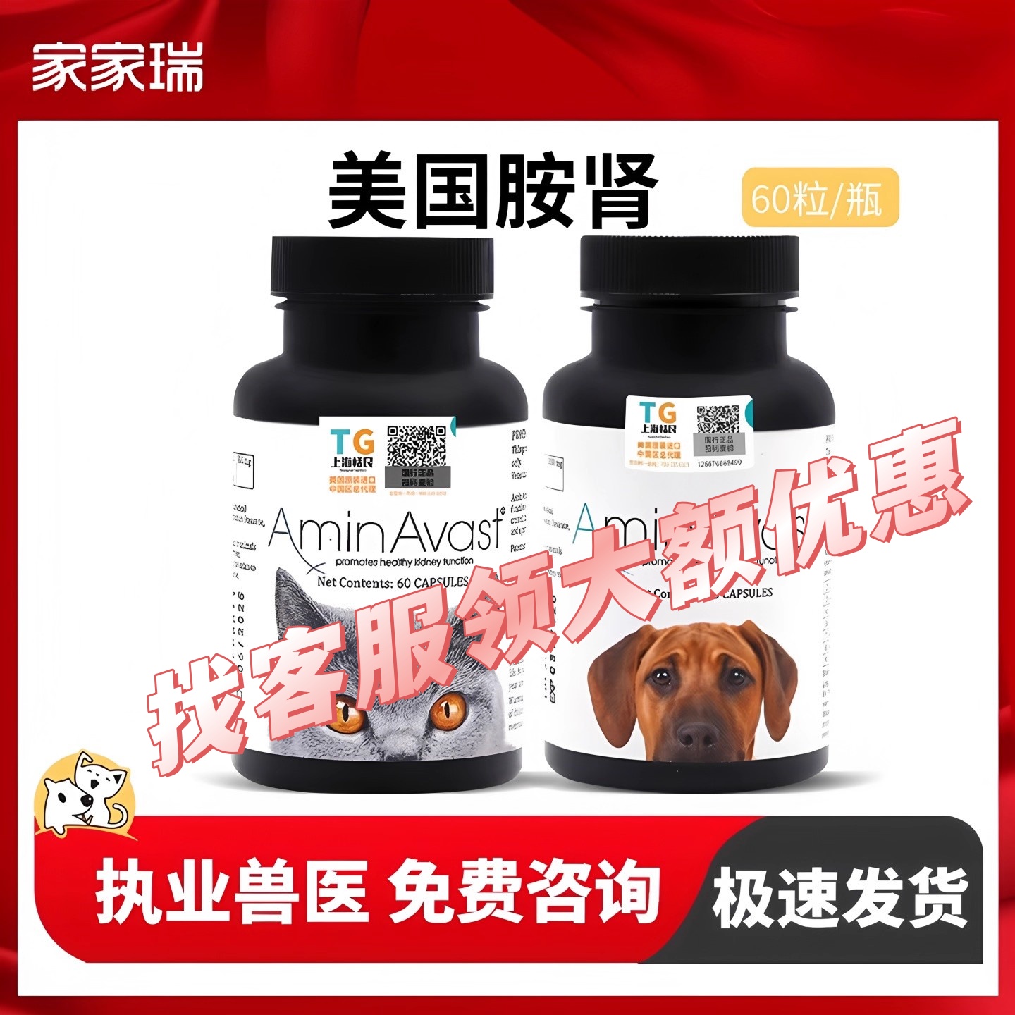 美国胺肾肾衰停肾衰合宠物猫狗