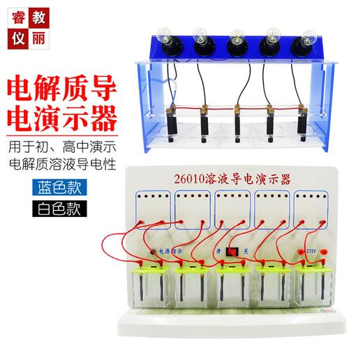 溶液导电演示器电解质导电实验仪器材二极管显示石墨电极化学教学