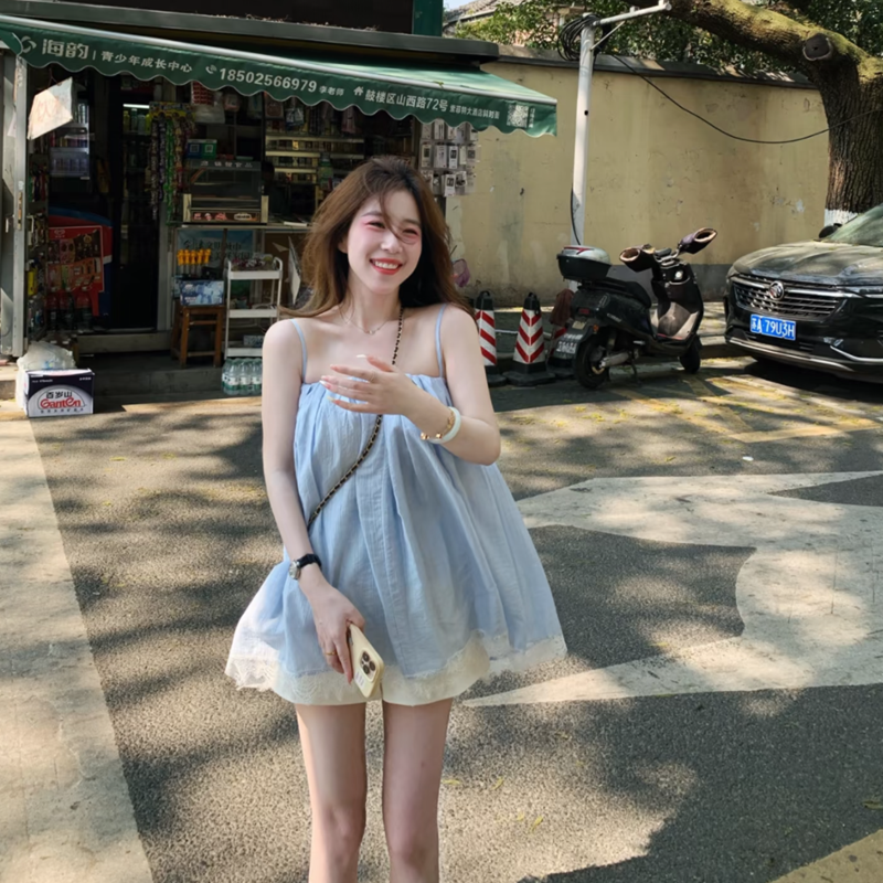 小清新孕妇装夏季2026新款辣妈抹胸吊带雪纺衫孕妈遮肚搭配牛仔裤