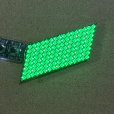 RGB点阵，WS2812斜点阵，16X8-P2.55-S形-128灯-2020-5mA