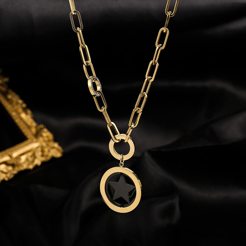 韩版钛钢18K玫瑰金轻奢毛衣链秋冬长款装饰项链女高级感时尚百搭