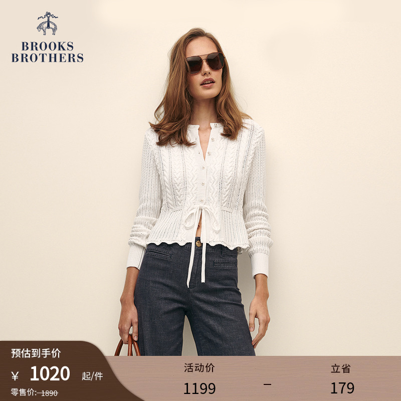 布克兄弟25女士纯棉针织开衫
