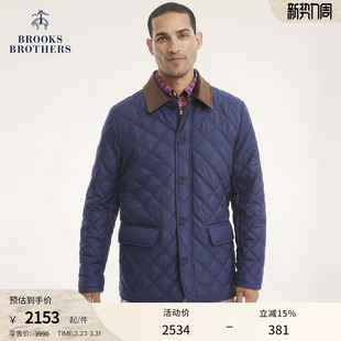 25秋冬新品 布克兄弟男士 菱格绗缝灯芯绒领口棉服 Brothers Brooks