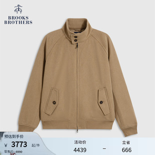 Brooks 布克兄弟男士 秋冬新品 羊毛半高领纽扣棉服夹克 Brothers