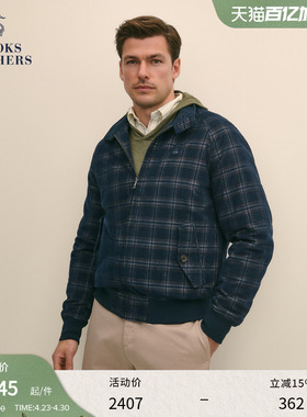 Brooks Brothers/布克兄弟男士秋冬新品灯芯绒美式格纹夹克外套