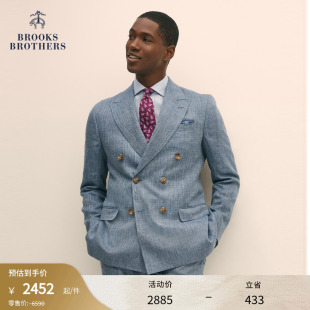 [亚麻]Brooks Brothers/布克兄弟男士秋冬款人字纹西装套组