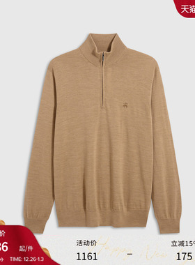 Brooks Brothers/布克兄弟男士25秋冬新品绵羊毛半高领针织毛衣