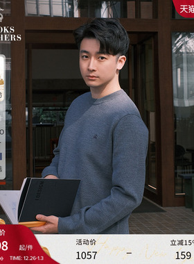 Brooks Brothers/布克兄弟男士25秋冬新品绵羊毛圆领刺绣logo毛衣