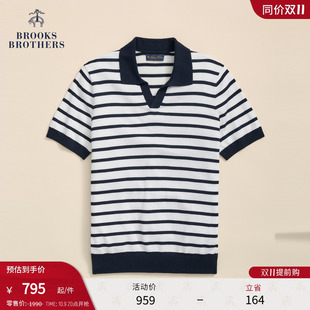 棉海鸥领航海条纹polo衫 Brooks 25春夏新品 布克兄弟男士 Brothers