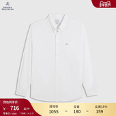 Brothers 布克兄弟男士 25秋冬新品 Brooks 纯色口袋刺绣logo衬衫