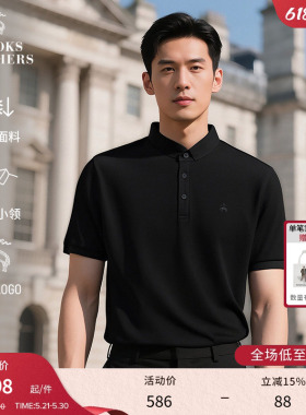 [凉感]Brooks Brothers/布克兄弟男士夏季款立领商务休闲polo衫