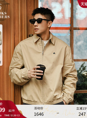 Brooks Brothers/布克兄弟男士25秋冬季新款挺括翻领行政夹克外套