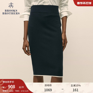 [奢华系列]Brooks Brothers/布克兄弟女士秋冬新撞色滚边半身裙