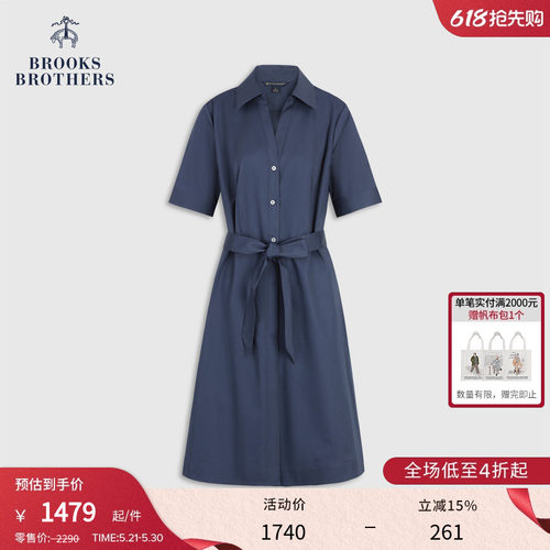 布克兄弟26女士纯棉连衣裙