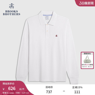 Brooks Brothers/布克兄弟男士春夏款纯棉简约长袖polo衫