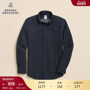 Brooks Brothers/布克兄弟男士25秋冬新品灯芯绒碎花休闲衬衫