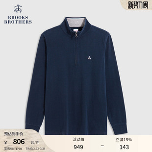 25秋冬新品 布克兄弟男士 纯棉拉链半高领上衣 Brothers Brooks