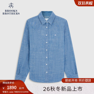 Brooks Brothers/布克兄弟26秋季新款女士经典纯棉青年布长袖衬衫