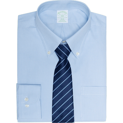 布克兄弟男士牛津纺修身正装衬衫