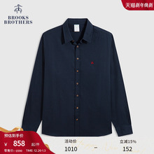[磨毛]Brooks Brothers/布克兄弟男士25秋冬新品刺绣logo长袖衬衫