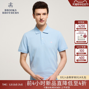 布克兄弟男24夏刺绣logo纯棉休闲翻领短袖 Polo衫 Brothers Brooks