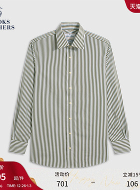 [奢华系列]Brooks Brothers/布克兄弟男士新品秋冬纯棉竖条纹衬衫
