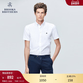易打理 Brooks Brothers 布克兄弟男士 夏纽扣领纯色免烫休闲衬衫