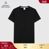 Brothers 布克兄弟男士 夏supima棉圆领纯色基础款 Brooks 短袖 T恤