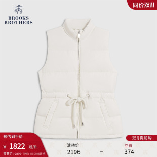 白鸭绒抽绳休闲百搭马甲 布克兄弟女士25早秋新品 Brooks Brothers