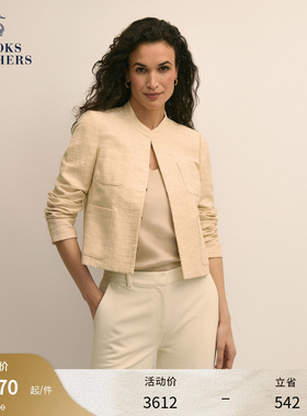 Brooks Brothers/布克兄弟女士26春夏新款小香风立领外套复古夹克