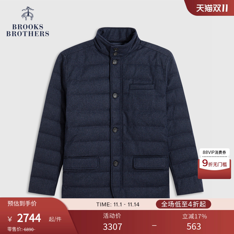 布克兄弟24灰鸭绒羽绒服