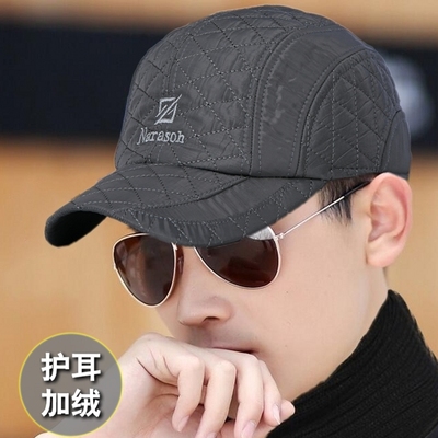 青年加厚绒护耳秋冬季保暖棒球帽