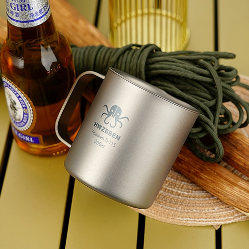 Двухэтажная портативная посуда для кемпинга, сверхлегкая чайная чашка со стаканом