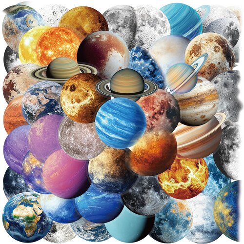 卡通星球贴纸PET透明创意装饰