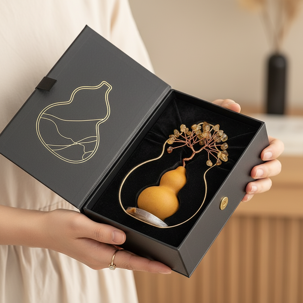 新中式树脂福禄桌面摆件礼盒装