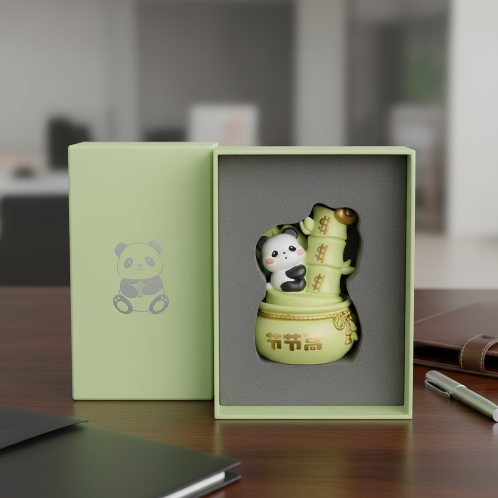 可爱熊猫3D模型摆件商务送礼