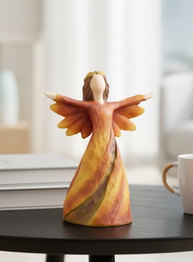 中国风天使树脂茶几摆件