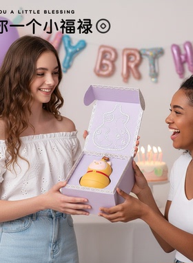 可爱小猪树脂摆件礼盒生日祝福